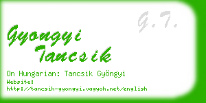 gyongyi tancsik business card